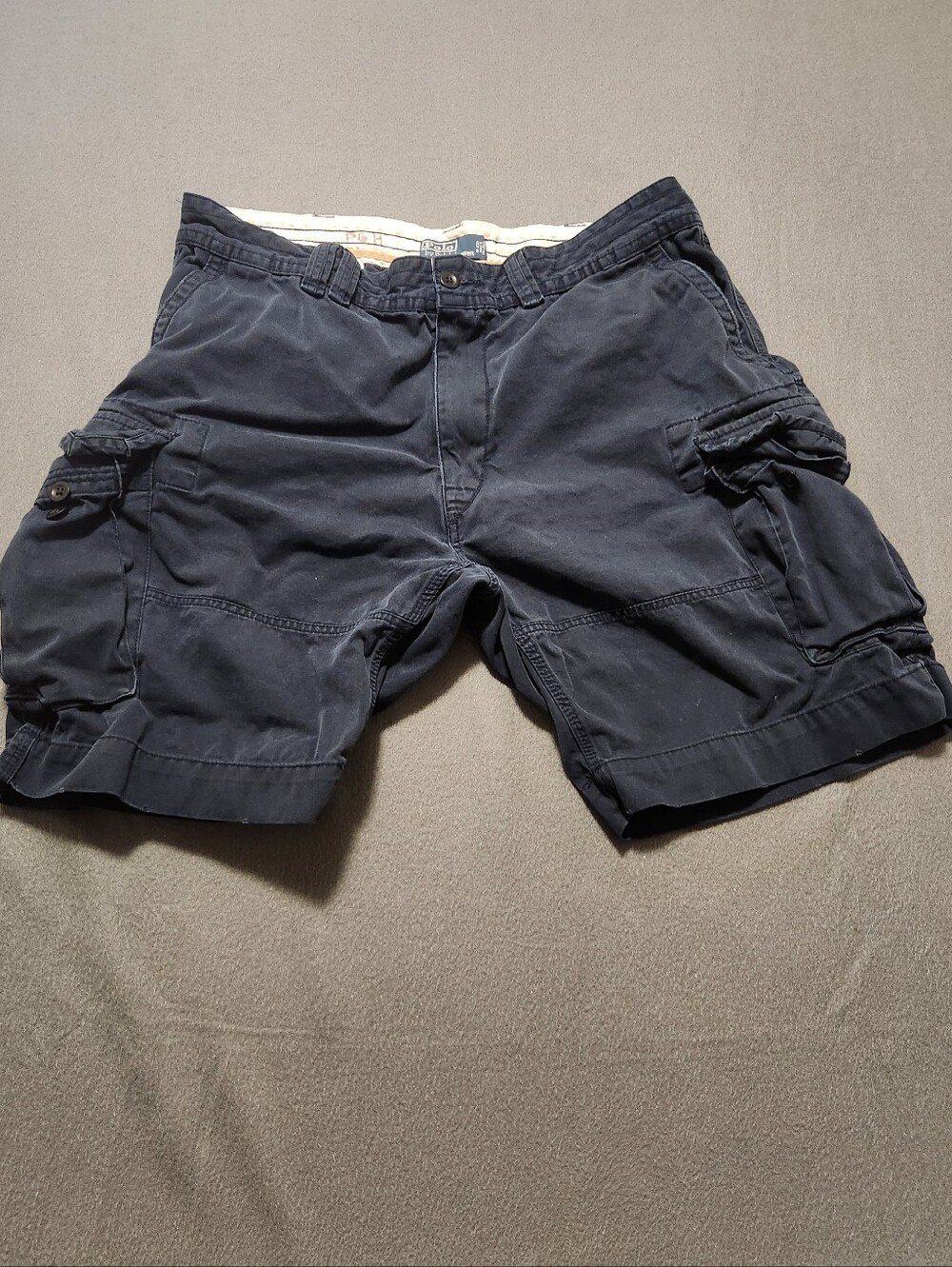 Polo Ralph Lauren Cargo Shorts Men Size 40 Blue Utility Cotton